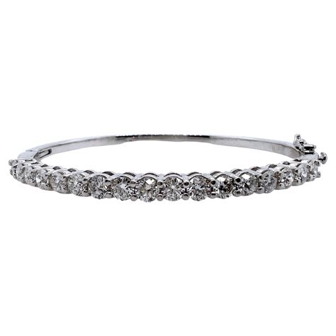 white gold bangle with diamonds